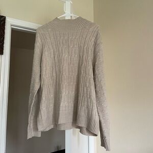 Soft and comfy cream and tan sweater
